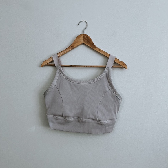 Aerie Purple Ribbed Crop Top - Picture 2 of 6